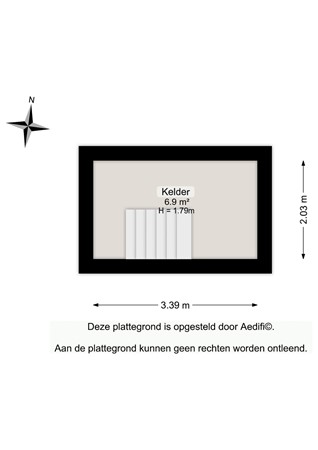 Floorplan - Mr Van Roijenstraat 9, 9959 PN Onderdendam